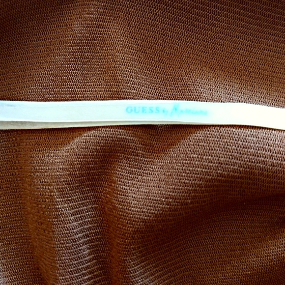 Guess by Marciano Tryst Glitter Chocolate Gold Dress Size Small - Picture 5 of 7